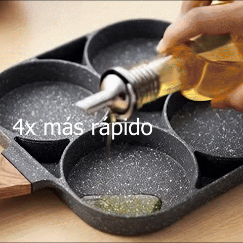 Sartén 4 Compartimientos Cacerola Antiadherente Cocina H5